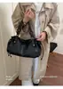 Xiyin Mais VendidoBolsa Boston - Cor Sólida Bolsa de Mão Simples para Trabalho e Deslocamento, Bolsa Tote de Ombro Cruzado, Material Macio