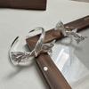 Anillo de mariposa de plata esterlina S925 versión coreana de diseño nicho estilo coreano INS moderno personalidad exagerada anillo al por mayor