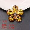 Nueva Flor de Gema de Cristal Gota de Agua Flor de Cinco Pétalos Accesorios para Zapatos con Agujero DIY Accesorios para Salida de Aire de Coche Parche Diamante