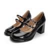 Zapatos Mary Jane para Mujer 2024 Primavera Nuevos Japoneses JK Tacones Altos Loli Impermeables Plataforma Tacón Grueso plateado Zapatos de Estudiante