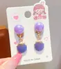 Brinco de pressão estilo oceano para crianças, brincos de pressão para meninas com pingentes de concha, cauda de peixe e estrela do mar, acessórios para meninas
