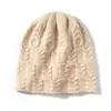 Cachemira Otoño/Invierno 2026 Nuevo para Mujer de Alta Gama Tejido para Exteriores Cálido Gorro de Punto con Orejeras de Trenza Gorro de Punto Casual Tipo Turbante