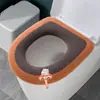Almofada de Assento de Vaso Sanitário de Pelúcia para Casa, Espessada para o Inverno, Universal para Todas as Estações, Capa de Assento de Vaso Sanitário, Almofada de Anel de Assento de Vaso Sanitário de Lã
