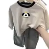 Camiseta de algodón puro para niños, nueva de primavera y otoño 2026, estilo coreano, manga larga, cuello redondo, bloques de color, top para bebé, camiseta
