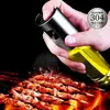 Aço Inoxidável 304 Pote de Óleo Cozinha Air Fryer Churrasqueira Tipo Prensa Vidro Borrifador de Óleo Ferramenta de Controle de Óleo