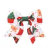 Acessórios de Cabelo Personalizados para Meninas de Natal Transfronteiriços Tecido Estampado Alce Acessórios de Festa Princesa Grampo de Cabelo Grampo de Cabelo 4791