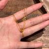 Nuevo Collar Retro con Borla de Gota de Agua Cepillada, Lujo Accesible, Gama Alta, Moderno y Versátil, Cadena para Clavícula Estilo Mid-Century para Mujer
