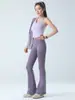 Pantalones de Yoga Acampanados Sensación de Segunda Piel para Mujer Cintura Alta Control de Abdomen Levanta Glúteos Ajustados Adelgazantes Micro-Acampanados Ropa Deportiva para Fitness Pantalones de Yoga