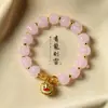 Pulseira Esmalte Roxo Montanha Crepúsculo Templo Explosão Cênica Vermelho Neve Pulseira Gelo Claro Lótus Ágata Natural Fluorita Dança do Leão