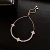 Pulsera de Trébol de Circonita y Nácar Lujo Ligero Temperamento de Gama Alta Joyería Estilo Coreano Ins Celebridad de Internet Estilo Popular Joyería al por Mayor