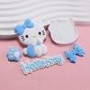 Kk Pajarita de Gato Gato Pvc Pegamento Suave Accesorios DIY Funda para Teléfono Móvil Bolso Zapatos Pegamento Crema Horquilla Vaso Termo Accesorios