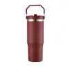 Taza de Coche Portátil de Mismo Modelo Transfronteriza de 30 oz, Taza Aislada de Acero Inoxidable 304, Montaje en Coche, Taza Enfriadora de Hielo con Tapa de Popote para Exteriores