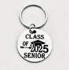 Llavero Colgante Nuevo Transfronterizo 2025 Temporada de Graduación Frases Inspiradoras Placa Redonda DIY Impresa Regalo de Graduación