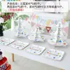 Decoración de Cumpleaños Adornos para Mesa de Postres Exhibidor de Boda Estante de Exhibición Desechable de Tres Niveles Soporte para Pasteles Rejilla para Pasteles