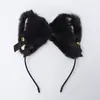 Diadema de Orejas de Gato de Peluche Lindo Lazo con Cascabel para Mujer Accesorios para el Cabello Transformados de Celebridad de Internet de TikTok Estilo Japonés Súper Hada