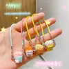 Mini Pingente Divertido de Brinquedo de Comida Realista, Pingente Pequeno para Decoração de Chaveiro de Desenho Animado e Bolsa