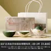Juego de Té de Viaje de Cerámica Blanca con Minerales de Roca Pintado a Mano por el Fabricante Taza Rápida Portátil Tetera Individual para Exteriores con Filtro