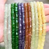 Cuentas sueltas facetadas de calcedonia multicolor en forma de bambú, accesorios para pulseras y collares DIY, productos semiacabados con cuentas de estilo chino nuevo, venta al por mayor desde el fabricante