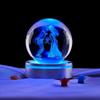 Bola de cristal tridimensional 3D con grabado láser, luz nocturna luminosa creativa para dormir, venta al por mayor transfronteriza para parejas besándose