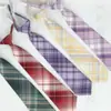 Camisa de corbata pequeña para mujer Jk Estilo universitario Suave Una cuchilla Ins japonés Chica Versátil Cuadros Sin golpe Uniforme estudiantil