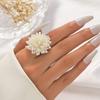 Anillo retro barroco francés con flor Jane abriéndose, moda, alto sentido, temperamento, anillo para dedo índice Joker, venta al por mayor