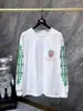 Camiseta de manga longa raglan com combinação de cores clássica 24SS CH para casais transfronteiriça