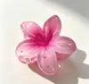Pinzas para el cabello/Pasadores de flor de huevo color caramelo simulado, accesorios para el cabello de 4 cm, pinzas de tiburón, lirios, degradado tono perla, efecto láser.