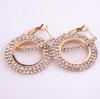 Estilo coreano Hot Selling Moda Simples Círculo Zircão Brincos Doce Micro Strass Círculo Brincos Brincos G1019