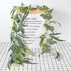 Planta artificial de eucalipto, rattan, folha de salgueiro, trepadeira, flor enrolada, videira, plástico para decoração de casamento