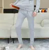 Conjunto de Ropa de Moda Cálida para Hombre 2025 de Manga Larga para Primavera, Otoño e Invierno con Tops Térmicos y Pantalones Forrados de Polar para Ropa Exterior, Comercio Transfronterizo