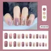 Variedad de Manicuras Impresas Portátiles, Parches Reutilizables de Uñas Postizas en Caja, Patrón de Cuadros Terminado