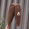 Pantalones de Algodón para Bebé Niño, Pantalones Gruesos de Tres Capas con Forro Polar para Niños, Ropa de Abrigo de Invierno, Pantalones Acolchados Cálidos para Bebé e Infantil, Modernos