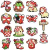 Amuletos para Zuecos Estilo Pastoral: Oveja Linda, Cesta de Flores, Mariposa Hebilla Decorativa de Goma Suave, Accesorios de Hebilla para Zapatos con Temática de Jardín