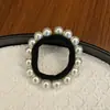 Elástico de Cabelo com Pérolas Coreanas Anel de Cabelo Sem Costura Anel de Toalha 16 Elásticos de Pérola Elástico para Coque Acessórios Femininos