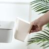 Cubo pequeño colgante de cocina de color liso, plástico, trapezoidal, para guardar artículos varios, frutas, caja de almacenamiento para artículos de tocador del baño