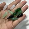 Pingente de resina imitação de jade ágata 8*22mm pingente gota d'água acessórios para grampos de cabelo brincos estilo nacional DIY