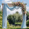 Decoración de Tul para Ambiente de Boda al Aire Libre Transfronteriza Europea y Americana Diseño Arco de Fondo para Escena de Boda Tul de Alta Gama
