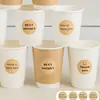 Las pegatinas para tazas de café son impermeables, de transferencia de cristal, transparentes, etiquetas autoadhesivas, decorativas, de alto valor estético, sencillas, estilo americano, desechables para bebidas
