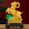 2027 Ano do Carneiro Estatueta de Carneiro Dourado Artesanato Zodíaco Carneiro Dourado Ornamento de Boa Sorte para Reuniões Anuais de Negócios e Presentes de Recepção