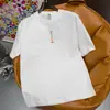 Camiseta de Verano de Fábrica de Alta Calidad Nicho Bordado de Planeta de Color Manga Corta para Hombre Cuello Redondo Transpirable Peso Pesado Holgada