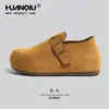 Zapatos Birkenstock de Suela Gruesa Éxito Mundial para Mujer 2025 Nuevo Estilo Otoño que Aumentan la Altura Mocasines sin Cordones para Uso en Exteriores
