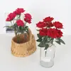 Nuevas 7 Canciones del Mar Manojos de Cuernos de Rosa Decoración Romántica de Paisaje para Bodas en Casa Flores Artificiales Al por Mayor
