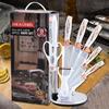 Set de Cuchillos de Cocina para el Hogar Yangjiang Knife Rose Gold Acero Inoxidable de Nueve Piezas Individual y Doble