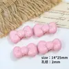 Color Caramelo Crema Lazo Dibujo Animado Pajarita Cuentas Hecho a Mano DIY Cadena para Teléfono Móvil Llavero Diadema Accesorios para el Cabello