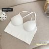 Sujetador de Belleza Cruzada con Copa Fija Sin Costuras Push-up Soporte Superior Antideslizante Ligero Tipo Top de Tubo Interior Sin Costuras para Uso Exterior Envoltura de Pecho para Mujer