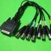 DB15P macho arrasto 9 linha BNC linha multimídia DB15(7+8)M PARA BNC * 9 fios linha de placa PCI