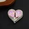 Furo reto diamante dupla face coração de pêssego liga DIY contas para miçangas caneta de uso manual com decoração de pingente lote