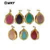 Wt-P2071 Forma Clásica de Gota de Agua Esmalte de Colores Chapado en Oro de 18 Quilates Accesorios Colgantes para Pendientes DIY Decoración de Collares