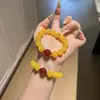 Pulsera de una sola hebra de Calcedonia Natural Multi-Tesoro Cristal de Siete Colores Flor de Resina Lapislázuli Amazonita Amatista Uva Tapa de Leche