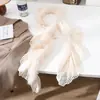 Bufanda de Encaje con Flecos Estilo Hot Girl Milenial Vintage para Mujer Japonesa de Nicho Y2K Subcultura Calentador de Cuello Decorativo en Capas Tendencia